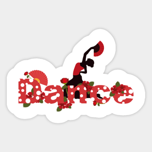 Flamenco- sevillanas "dance" Sticker